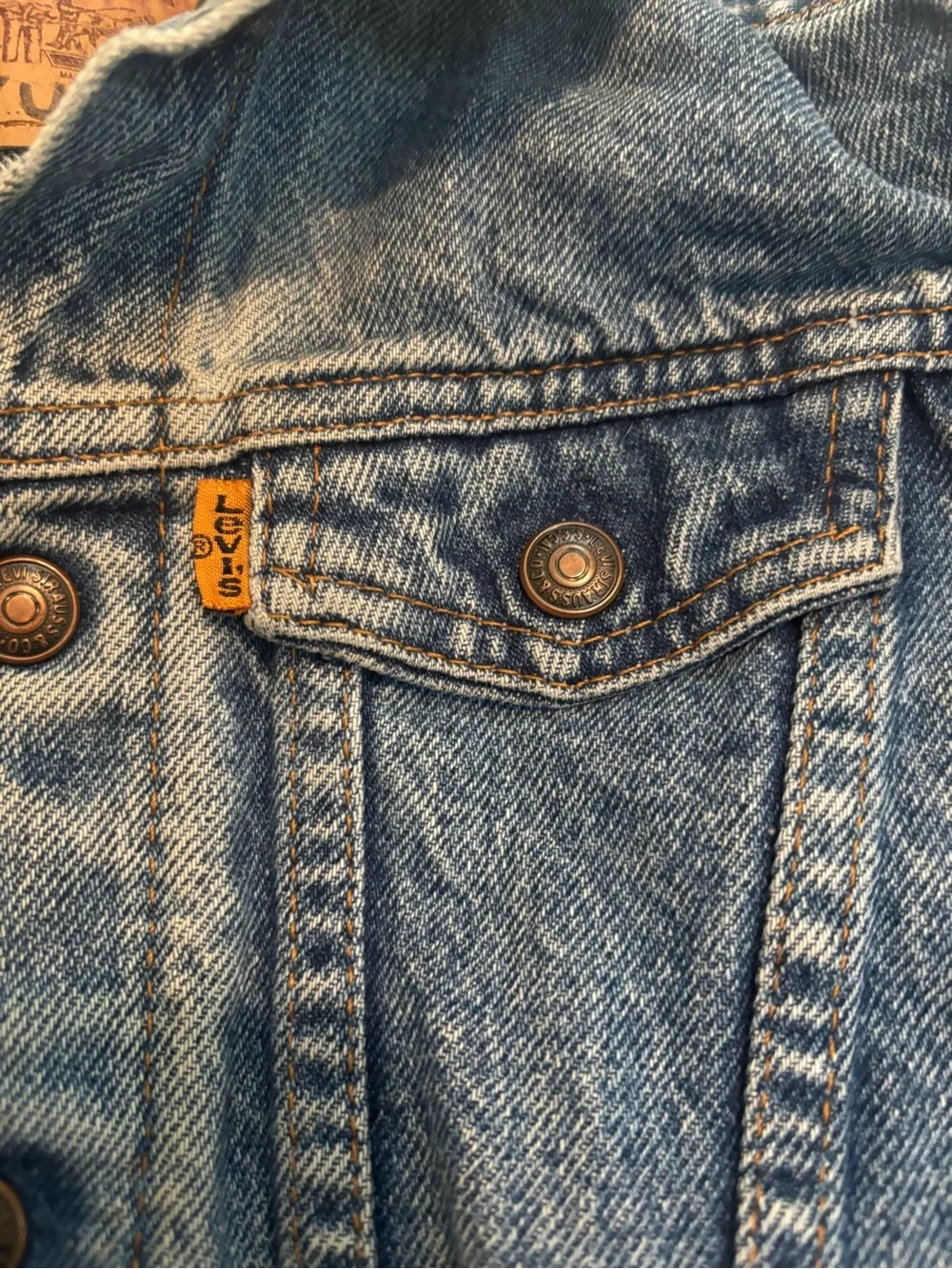 Vintage Levi's Kids Blue Denim Jean Jacket sz 4